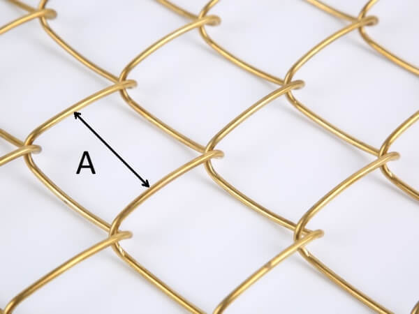 在銅合金網的圖片上標注網孔的表示方向
